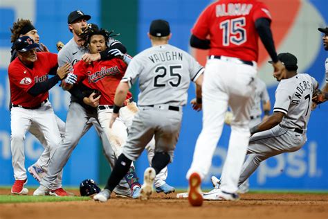 baseball game fights|cleveland fight last night.